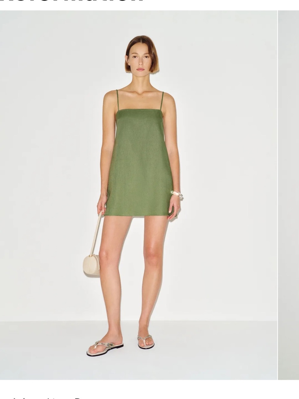 NWT Reformation Aubree Linen Dress Size S
